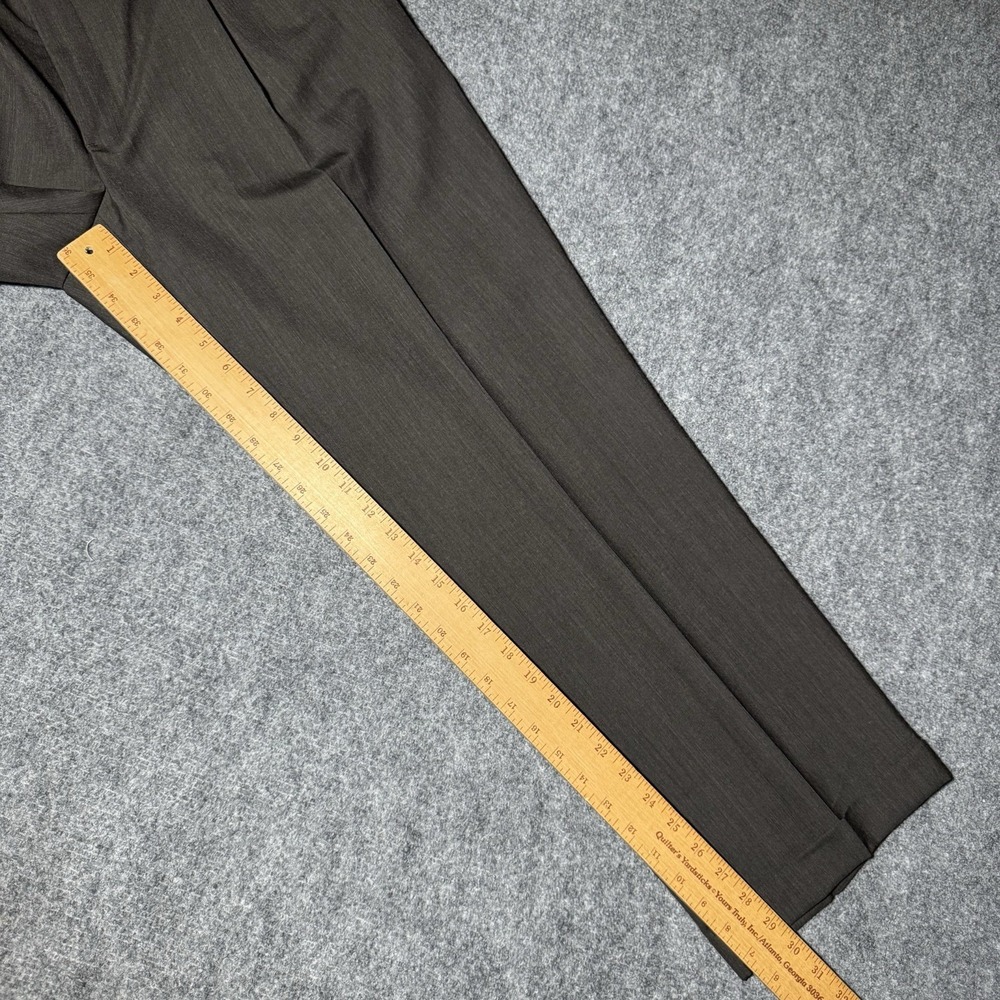 Brooks Brothers 346 Solid Dark Brown Dress Pants 100% Wool Men Fit 38x30 - Picture 12 of 14